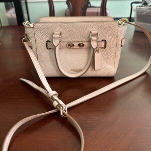 Coach F37635 Mini Blake Carryall Leather Satchel Shoulder Crossbody Bag ivory